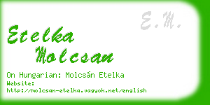 etelka molcsan business card