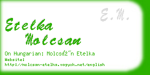 etelka molcsan business card